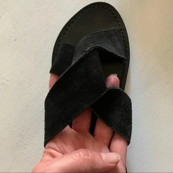BY James suede black sandals size 7 - Picture 7 of 8